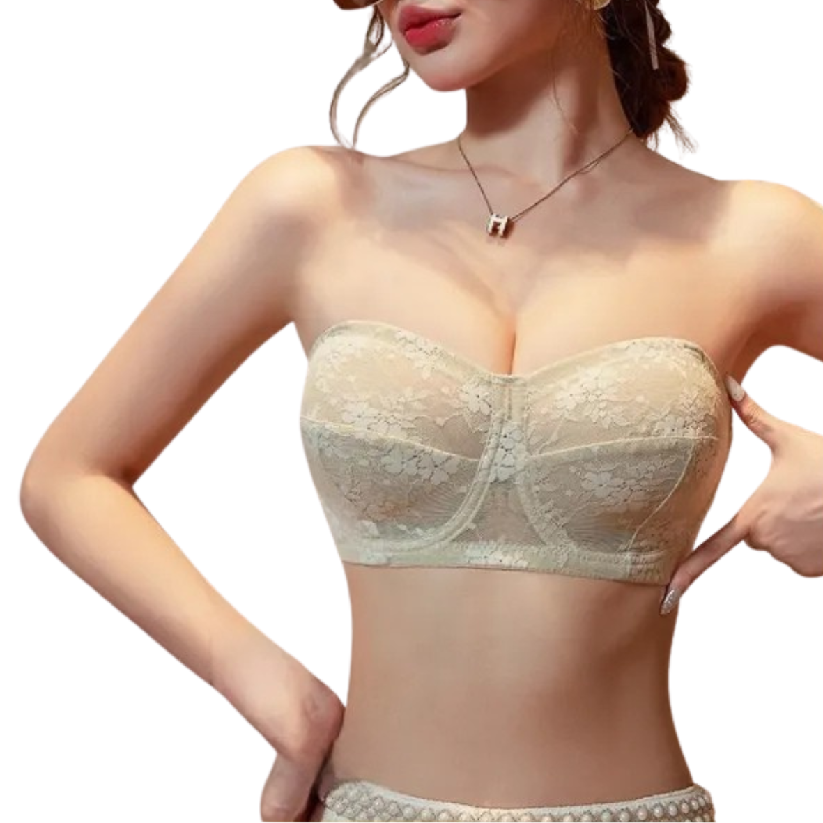 Strapless Lace Minimizer Bra